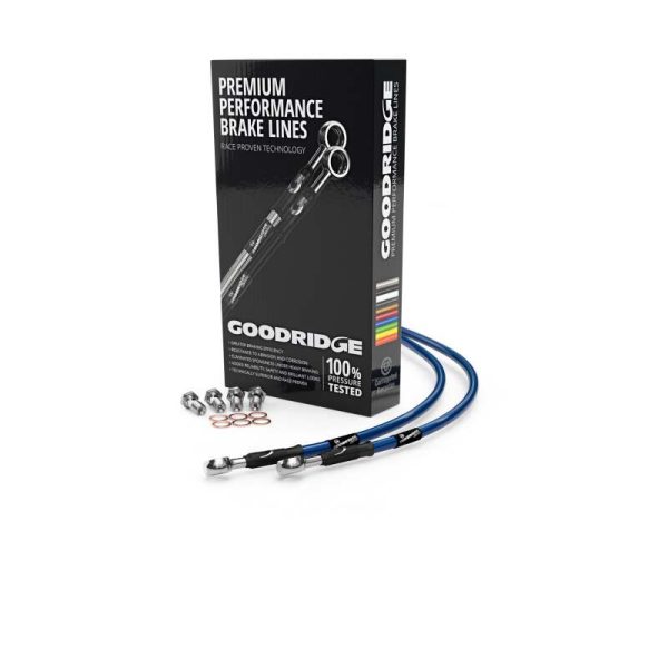 Goodridge 83-89 Kawasaki GPZ750A R (ZX750A G) Electric Blue Brake Lines Sale