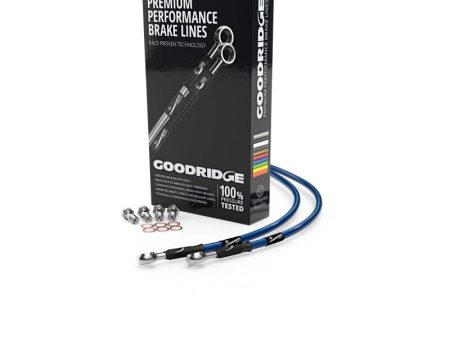 Goodridge 87-91 Kawasaki GPX750R Electric Blue Race Front SS Brake Lines Supply